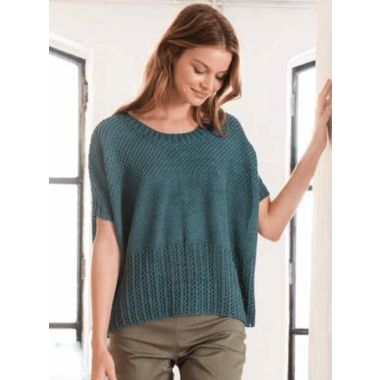 A Lana Grossa Solo Lino Pattern - Classic Pullover 16w-14 (PDF File)