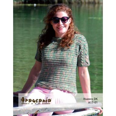 Short Sleeved Cable Top - Free Download with Huasco DK Purchase of 4 or more skeins