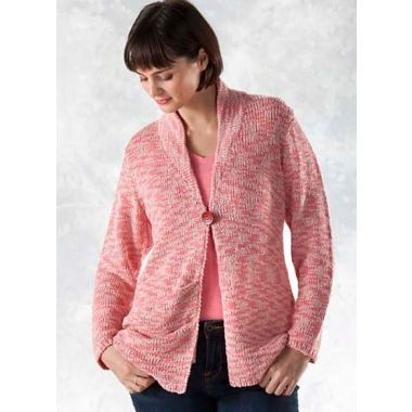 A Trendsetter Infinity Pattern - Pleated Front Shawl Collared Cardigan (5400H) PDF