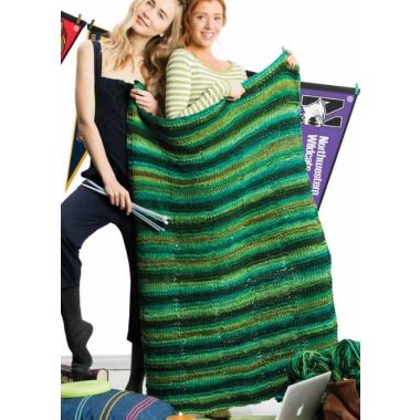 Garter and Stockinette Stitch Blanket - A Noro Kureyon AIR Pattern (PDF)