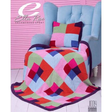 Stained Glass Blanket & Cushion  - A Cashmereno Sport Pattern (PDF File)