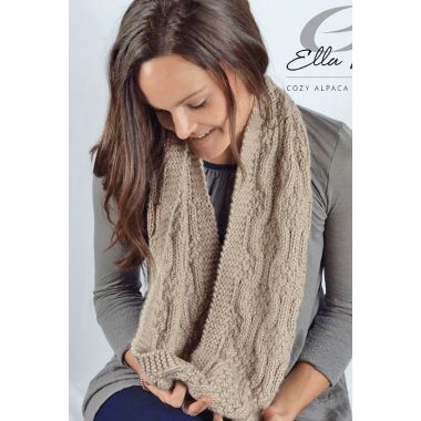 An Ella Rae Cozy Alpaca Chunky Pattern Mosaic Scarf (PDF)