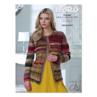 A Noro Silk Garden Lite Crochet Pattern - Cardigan NSL040 (PDF)