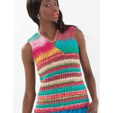 Noro Taiyo Pattern - Crossover Vest Pullover (PDF)