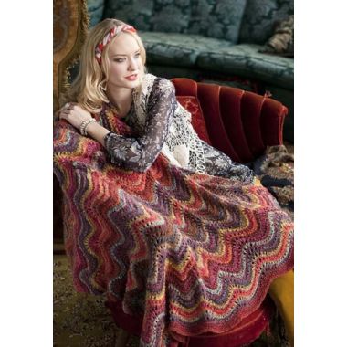 A Noro Silk Garden Pattern - Feather and Fan Blanket (Pdf File)