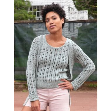A Berroco Pima Soft Pattern - Filigree Cardigan and Tank Twinset (PDF File)