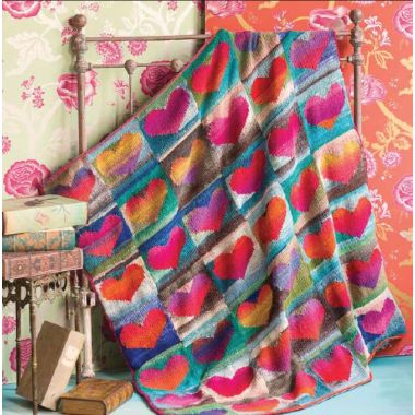 !Noro Kureyon Pattern - Heart Blanket (PDF)