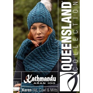 Karen Hat, Cowl and Mitts - A Queensland Kathmandu Aran 100 Pattern (PDF File)