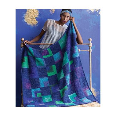 A Noro SIlk Garden Pattern - Mitered Squares Blanket (PDF)