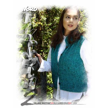 A Noro Silk Garden Pattern - Collared Waistcoat [Y-1026]