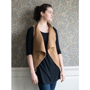 A Berroco Vintage Chunky Pattern - Brooklin Vest (PDF File)