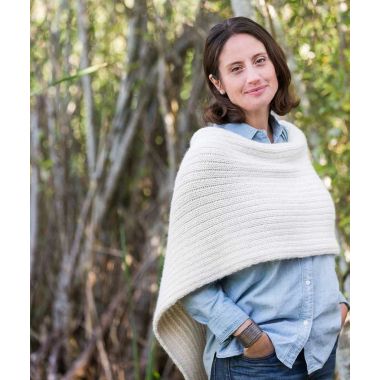 A Churchmouse Yarns and Teas Pattern - Twice Reversible Ribbed Poncho (PDF)