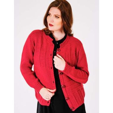 A Trendsetter Pure Love Pattern - PAT-6100S Ribbed Cardigan (PDF File)