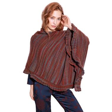 A Lang Reina Pattern - Ruffled Poncho PTO-049_08 (PDF File)