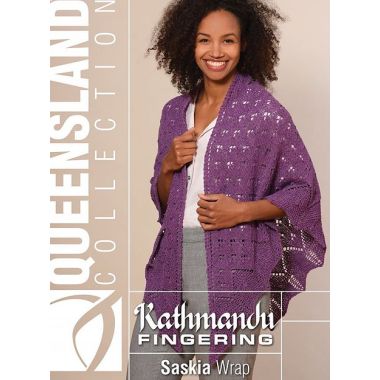 A Queensland Kathmandu Fingering Pattern - Saskia Wrap (PDF)
