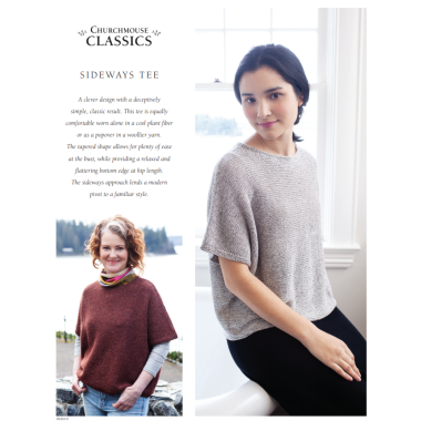 A Churchmouse Yarns and Teas Pattern - Sideways Tee (PDF)