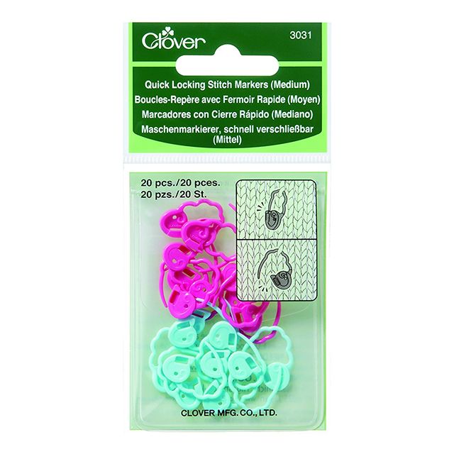 Clover Quick Locking Stitch Marker - Medium (Item #3031) on sale at Little Knits