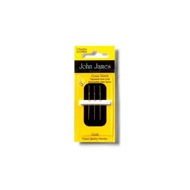 John James Gold Plated Tapestry Needles - Size #24
